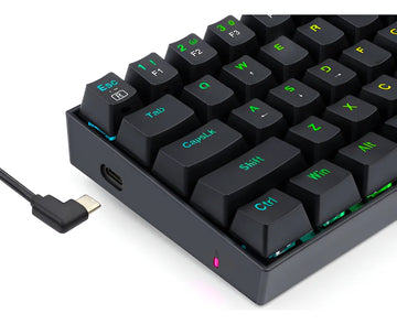 Teclado Dragonborn K630 Qwerty Red Negro Con Luz Rgb Españo Idioma Español Latinoamérica Color Del Teclado Negro