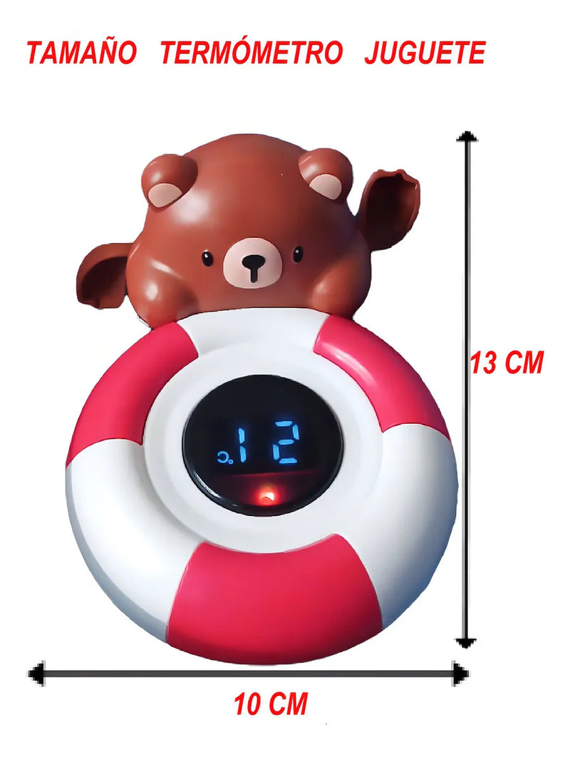 Termómetro Juguete Medición Digital Oso Baño Bebes Flotante Movimiento Diversión Seguridad Agua Bañera Grados Fahrenheit Celsius Alarma Color Temperatura Alta Baja Perfecta Material Seguro Sin Puntas