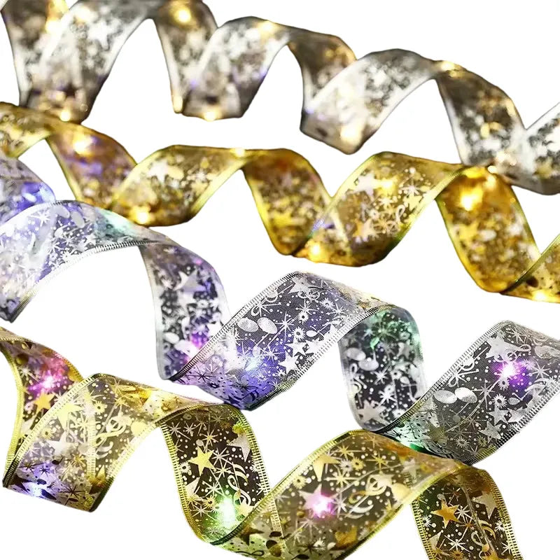 Cinta Navideña Con Luces Led Inalámbrica De 10 Metros Multicolor