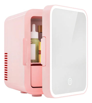 Euhomy Mini Nevera, 5l Ac/dc Pequeño Refrigerador Con Espe. Color Negro