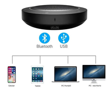 Micrófono Bluetooth Con Parlante Color Negro