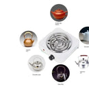 Estufa Eléctrica Portátil Cocina Sobre Mesa Un Puesto Blanco