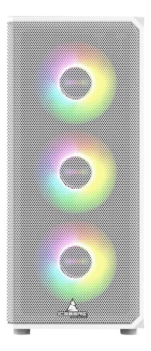 Gabinete Gamer Iceberg Flow E Blanca 4 Ventiladores Argb Blanco