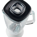 Licuadora Imusa Powermix Glass 1,25 L blanca con vaso de vidrio