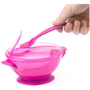 Tazón Con Tapa Y Cucha Comida Bebe Rosa - Nuby Color Rosa Chicle Liso Personaje Ninguno