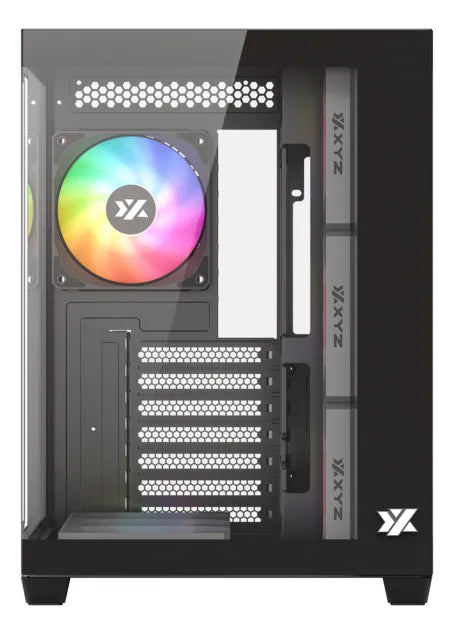 Gabinete Xyz Tesseract X Argb 7 Fans Controller 2d Glass Dual Chamber Usb C