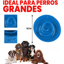 Plato Comedero Azul para Perros con Diseño Anti-Ansiedad, Goma Atóxica Antideslizante, Ideal para Comer Lento y Mejorar la Digestión de tu Mascota.