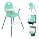 Silla Comedor Bebe 3en1 Happy Baby Azul Cp7000