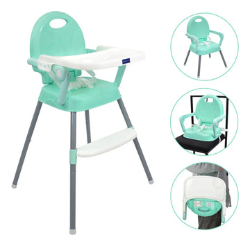 Silla Comedor Bebe 3en1 Happy Baby Azul Cp7000