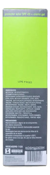 Protector Solar Spf 45 - Crema Gel - 100g Kosmaderm