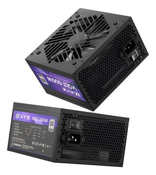 Fuente Poder Xyz Volt 600w Certificada 80+ White Color Negro