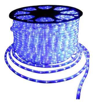 Manguera Led 3 Vias Luces Navideñas X 7mt Blanco Y Azul