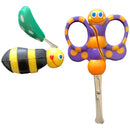 Cortauñas Abejita Y Tijeritas Mariposita Bebe Y Niños Set Amarillo Y Negro