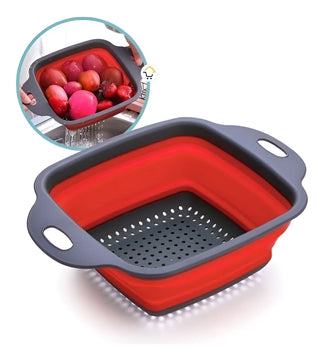 Set 2 Escurridor Colador Plegable Frutas Verduras Libre Bpa