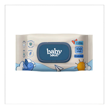 Toallita Baby Soul Vitamina E Y Aloe Vera X 100 Unidades