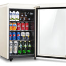 Refrigerador Mini De Bebidas Retro Con Puerta De Vidrio 3.2