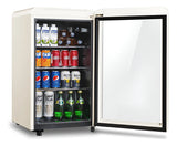 Refrigerador Mini De Bebidas Retro Con Puerta De Vidrio 3.2