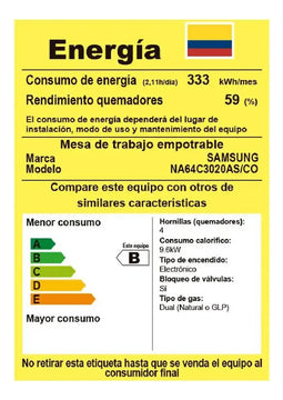 Cubierta Samsung Na64c3020as 4p Acero Inox 60cm Color Plateado