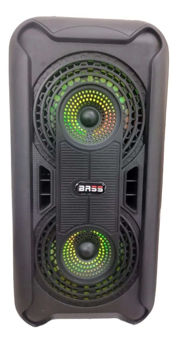 Parlante Portátil Cabina Bocina Fm Usb Micrófono Altavoz Negro