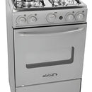 Estufa De Piso Con Horno Abba 4 Pts Gn Gris At 101-5n G