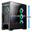 Gabinete Caja Atx Gamer Iceberg Titan M16 Blanca 4 Fans Argb