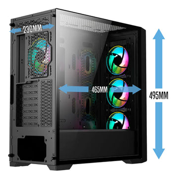 Gabinete Caja Atx Gamer Iceberg Titan M16 Blanca 4 Fans Argb
