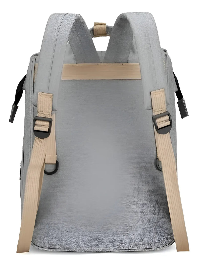 Mochila Pañalera Cuna Impermeable Multifunción Bebé Viaje Color Negro