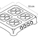Estufa De Mesa A Gas Natural Sueco 4 Puestos Negro