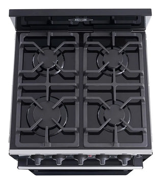Estufa De Piso Romero Cristal Haceb 50 Cms Gas Natural Negra Color Negro