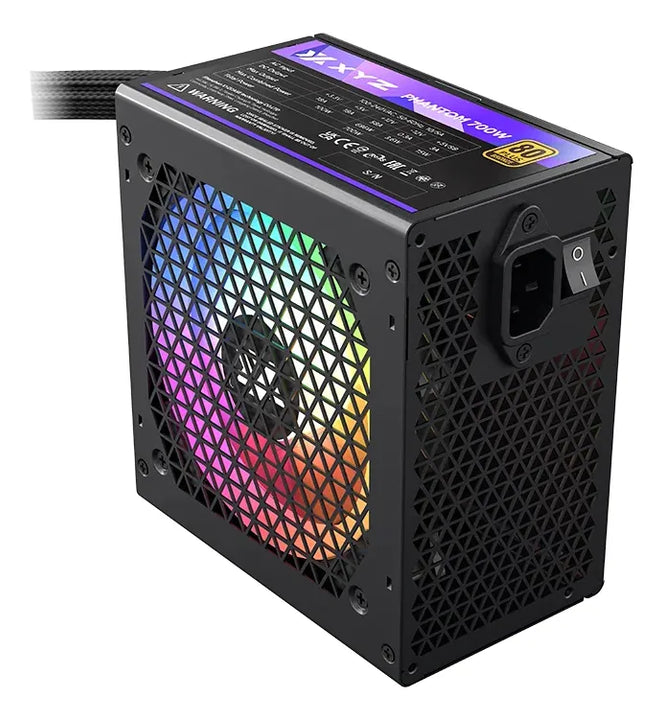 Fuente Poder Xyz Phantom 700w Argb 80+ Bronze Negro