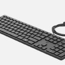 Teclado Alámbrico Hp 320k Qwerty Inglés Us Color Negro