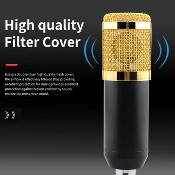 Kit Podcast Bm800 F999 Micrófono Condensador+tarjeta Sonido