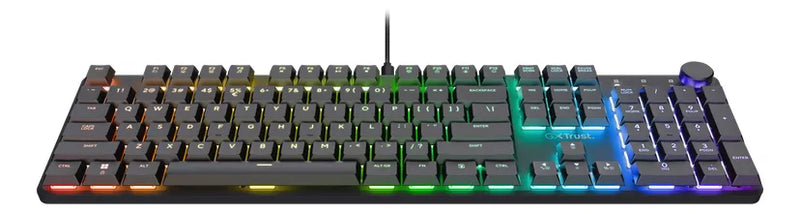 Teclado Gamer Trust Gxt 866 Torix Mecanico Rgb Teclado Negro Idioma Español Latinoamérica