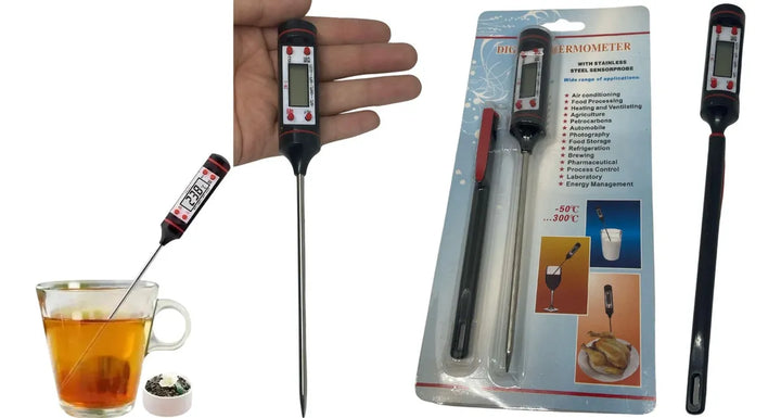 Termómetro Digital Cocina Barbacoa + Color Negro Batería