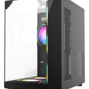 Chasis Gamer Iceberg Crystal Cube S Black Atx 6 Fans Argb Negro