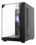 Chasis Gamer Iceberg Crystal Cube S Black Atx 6 Fans Argb Negro