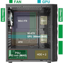 Caja De Pc Morovol Preinstalada 4 Ventiladores Rgb, Caja De