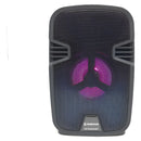 Parlante Portátil Mini Cabina Bluetooth Luz Led Radio Fm Negro