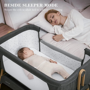 Angelbliss Moiss Para Beb, Cuna Fcil De Plegar Con Colchn 10