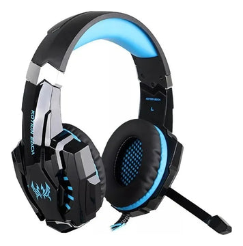Audífonos Gamer Inalámbricos Kotion Each G9000 Black Y Red Color Azul Luz Azul