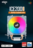 COOLER CPU AIGO ICE200PRO RGB para procesadores Intel y Amd