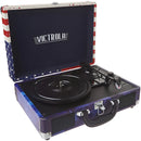Victrola Vintage Tocadiscos Portatil De Maleta Color Bandera E.U.A innovative technology