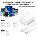 Cargador Rapido Certificado Mfi 20w 2 Metros Para Iphone 14 Blanco