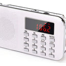 Prunus Mini Radio Portátil Am Fm Radio De Bolsillo Con Mp3. Color Blanco