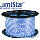 Manguera Navideña Plana Azul 180 Led Mt Rollo 50mt 110v Ip65