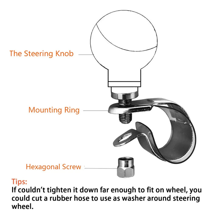 Arenbel Pomo Giratorio Para Volante De Bola, Mango De Asiste