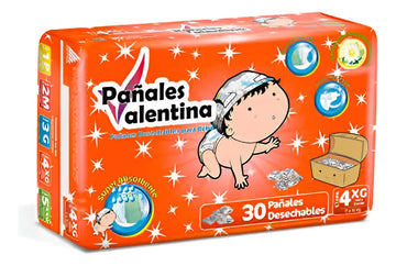 Pañal Valentina Etapa 4 Xg X30 - Unidad A $1327 Extra Grande (xg) Sin Género