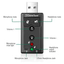 Tarjeta De Sonido Usb 7.1 Con Control De Volumen Para Pc