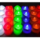 6 Velas Led Multicolor Pilas Navideñas Luz Rgb Iluminación