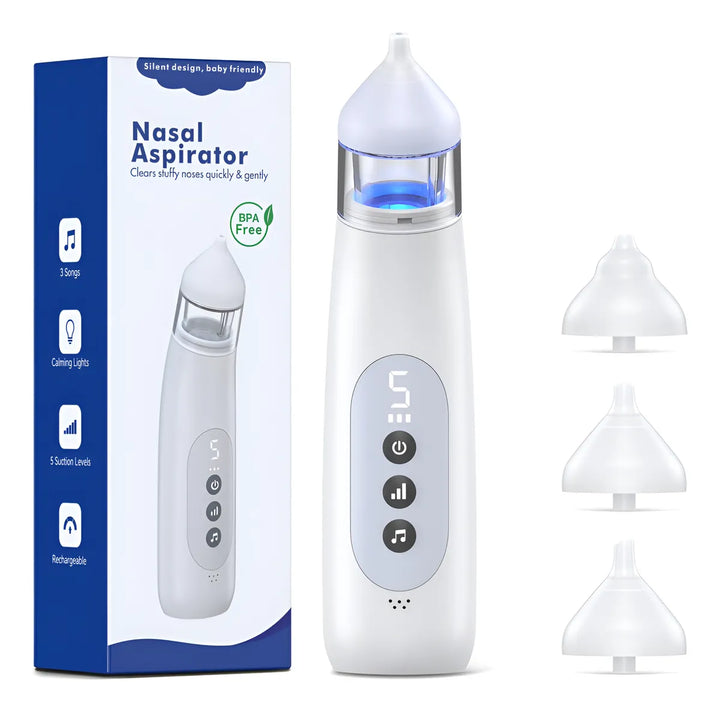Pudult Aspirador Nasal Para Bebe, 5 Niveles De Succion Recar
